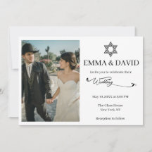 Davidstern Moderne Minimal Jüdische Hochzeit