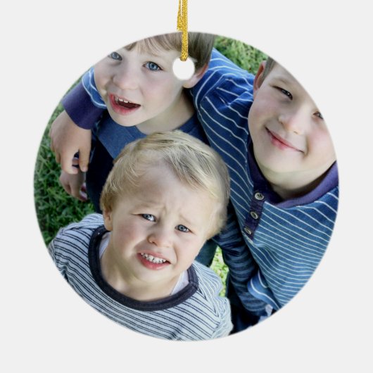 Davidstern | Niedlich Hanukkah Blau und Gold Keramikornament (Hinten)