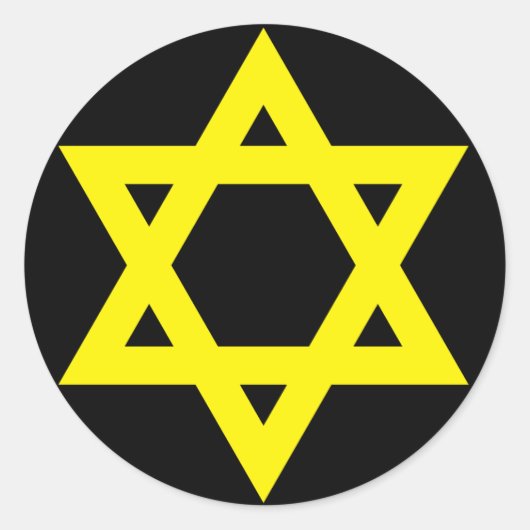 "Davidstern" Runder Aufkleber (Vorderseite)