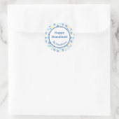 Davidstern Runder Aufkleber (Tasche)