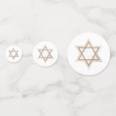 Davidstern | Rustikales Buffalo Rot und Schwarz Ka Konfetti (Vorderseiten)