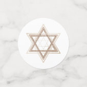 Davidstern | Rustikales Buffalo Rot und Schwarz Ka Konfetti (Klein Vorderseite)