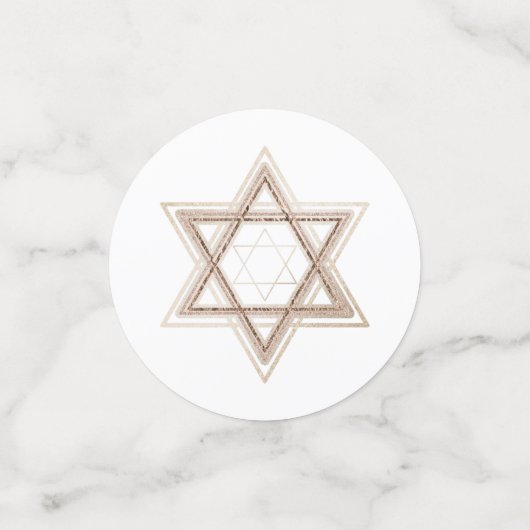 Davidstern | Rustikales Buffalo Rot und Schwarz Ka Konfetti (Klein Vorderseite)