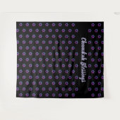 Davidstern | Schwarz | CHANUKAH Hintergrund Wandteppich (Vorderseite (Horizontal))