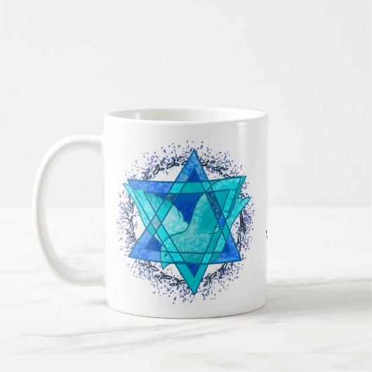 Davidstern-Taube Kaffeetasse (Links)
