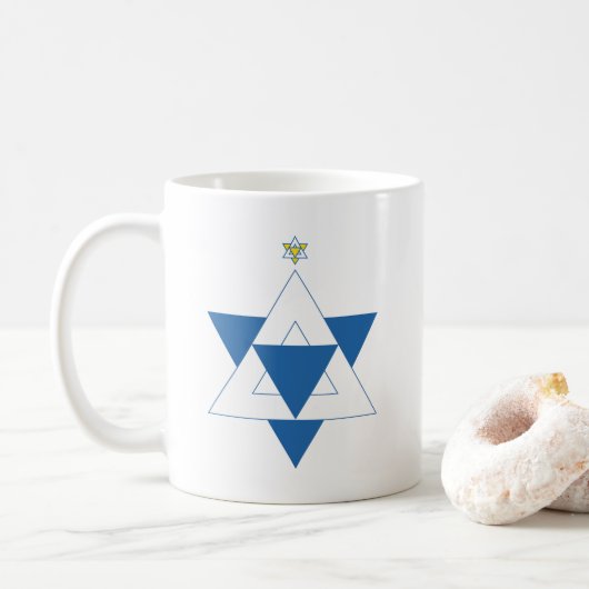 Davidstern zu Weihnachten Kaffeetasse (Mit Donut)