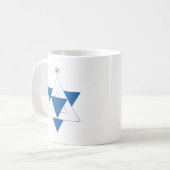 Davidstern zu Weihnachten Kaffeetasse (Vorderseite Links)
