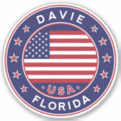 Davie Florida, Davie Aufkleber (Vorderseite)