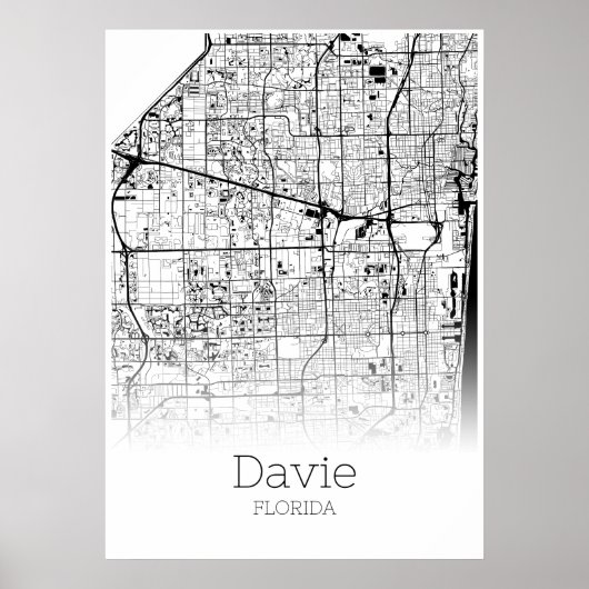 Davie Map - Florida - City Map Poster (Vorne)