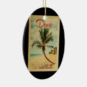 Davie Palm Tree Vintage Travel Keramik Ornament (Rechts)