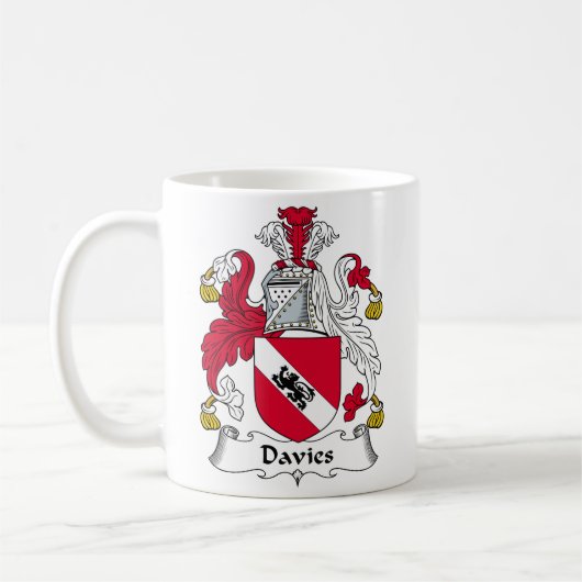 Davies-Familienwappen Kaffeetasse (Links)