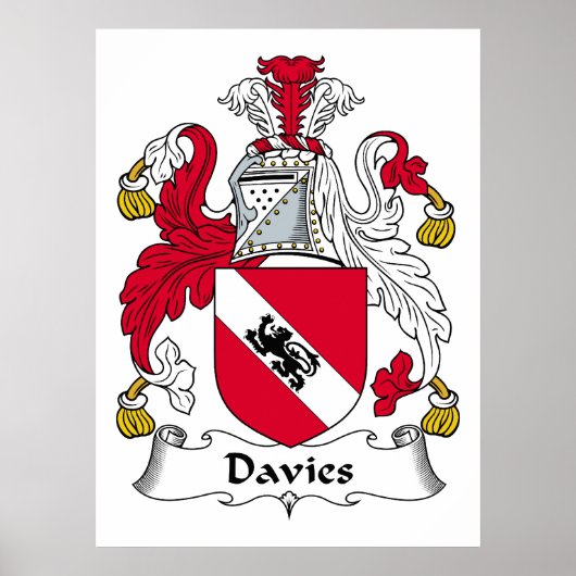 Davies Familienwappen Poster (Vorne)