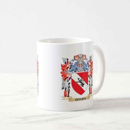 Davies-Wappen - Familienwappen Kaffeetasse (VorderseiteRechts)