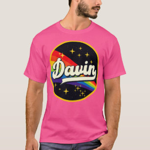 Davin Rainbow in Space Vintag Style T-Shirt