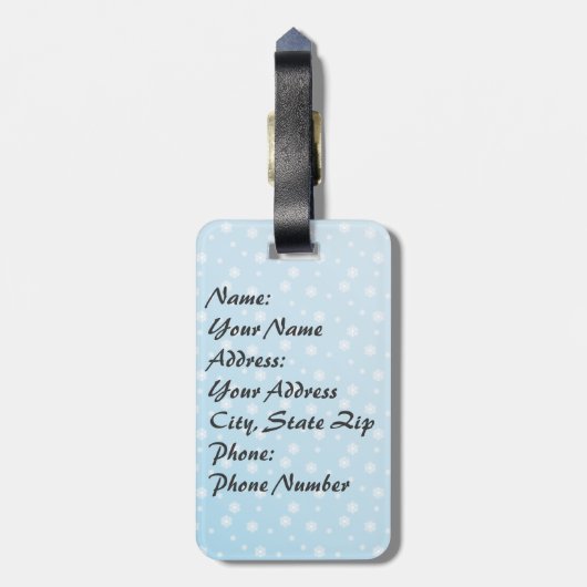 Davin und Annie der Pinguin-Gepäckanhänger Gepäckanhänger (Rückseite vertikal)