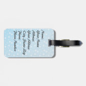 Davin und Annie der Pinguin-Gepäckanhänger Gepäckanhänger (Rückseite horizontal)