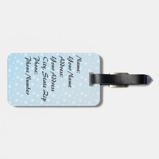 Davin und Annie der Pinguin-Gepäckanhänger Gepäckanhänger (Rückseite horizontal)