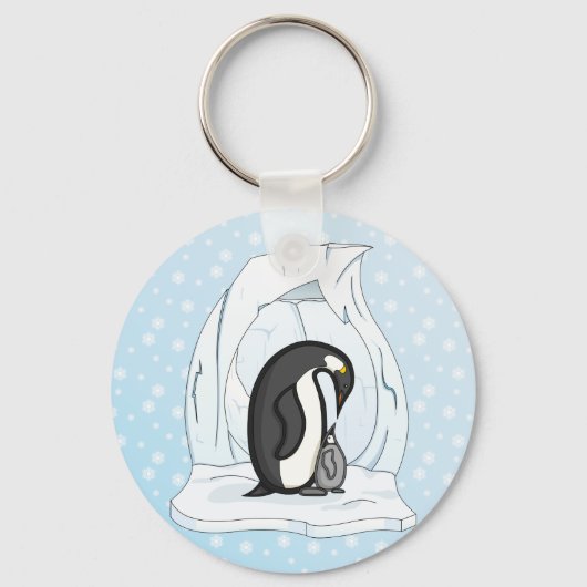 Davin und Annie der Pinguine-Schlüsselanhänger Schlüsselanhänger (Vorderseite)
