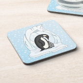 Davin und Annie der Pinguins Square Untersetzer (Linke Seite)
