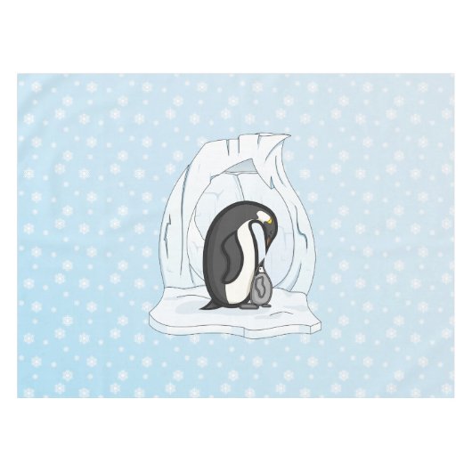 Davin und Annie die Penguins Tablecloth Tischdecke (Vorderseite (Horizontal))