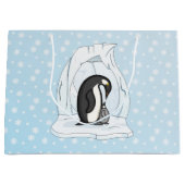 Davin und Annie die Pinguin-Geschenk-Tasche Große Geschenktüte (Vorderseite)