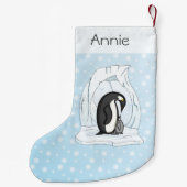 Davin und Annie die Pinguine Custom Strumpf Kleiner Weihnachtsstrumpf (Rückseite)