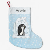 Davin und Annie die Pinguine Custom Strumpf Kleiner Weihnachtsstrumpf (Vorderseite)