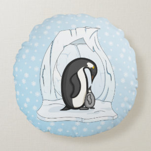 Davin und Annie die Pinguine Round Pillow Rundes Kissen