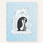 Davin und Annie the Penguins Spiral Notebook Notizblock (Vorderseite)
