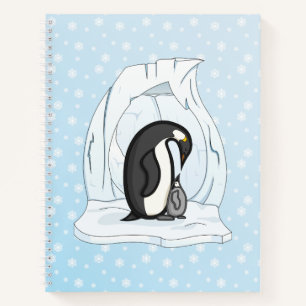 Davin und Annie the Penguins Spiral Notebook Notizblock