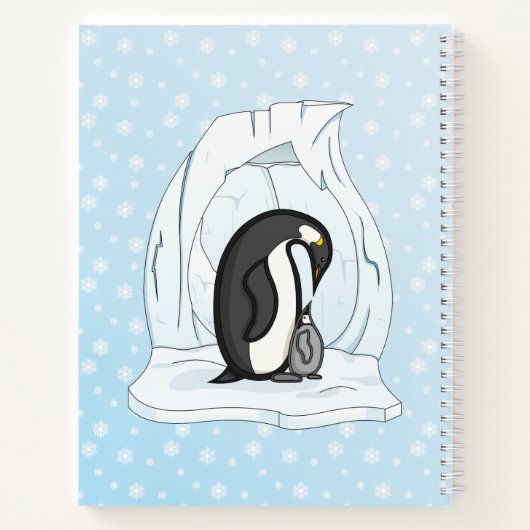Davin und Annie the Penguins Spiral Notebook Notizblock (Rückseite)