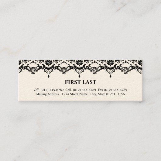 Davina Mini Visitenkarte (Vorderseite)