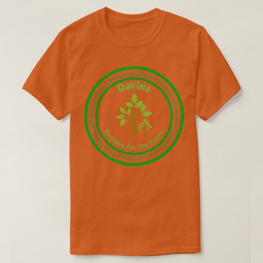 Davina Name Recycelnd Sie sind die Differenz Reduc T-Shirt (Design vorne)