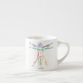 DaVinci Anatomy Man in Chakra Farben Espressotasse (Rechts)