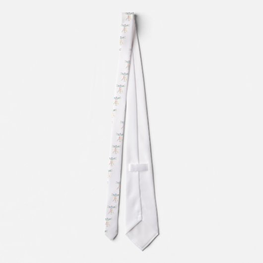 DaVinci Anatomy Man in Chakra Farben Krawatte (Rückseite)