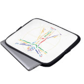 DaVinci Anatomy Man in Chakra Farben Laptopschutzhülle (Vorne Knopf)