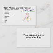 DaVinci Anatomy Man in Chakra Farben Terminkarte (Vorne/Hinten)