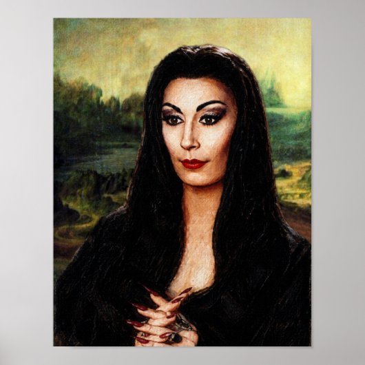 DaVinci Morticia Addams Mashup Poster (Vorne)
