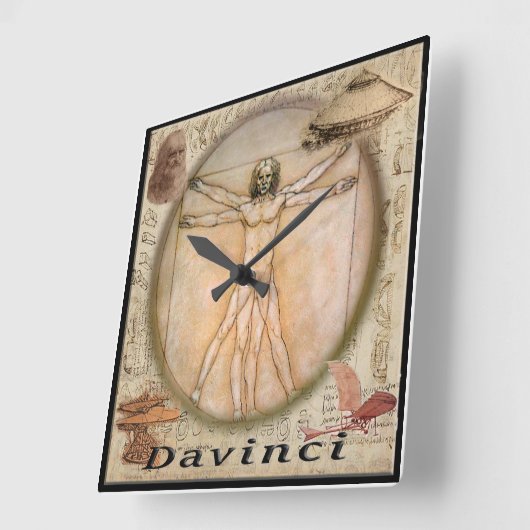 Davinci Quadratische Wanduhr (Winkel)