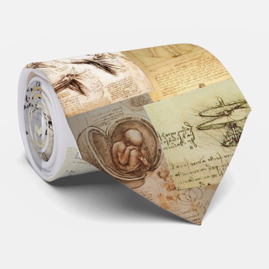 Davinci Skizzen Krawatte (Gerollt)