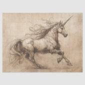 DaVinci Unicorn Sketch Seidenpapier (Vorderseite)