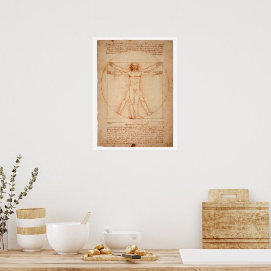 DaVinci Vitruvian Man Poster (Küche)