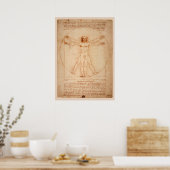 DaVinci Vitruvian Man Poster (Küche)