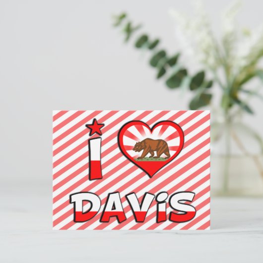 Davis, CA Postkarte (Stehend Vorderseite)