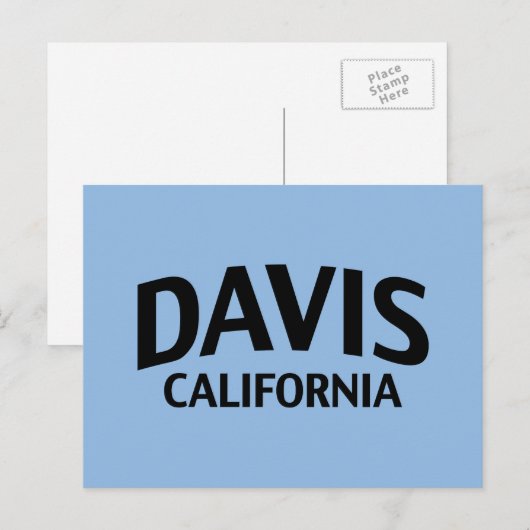 Davis California Postkarte (Vorne/Hinten)
