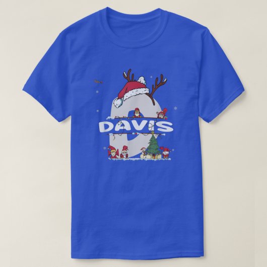 Davis Christmas Shirt w Davis Name for funny Xmas (Design vorne)