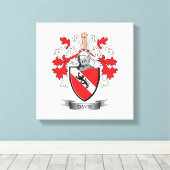 Davis Coat of Arms Leinwanddruck (Insitu (Holzboden))
