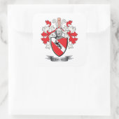 Davis Coat of Arms Quadratischer Aufkleber (Tasche)