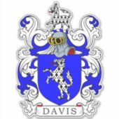 Davis Familienwappen Aufkleber (Vorderseite)