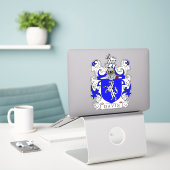 Davis Familienwappen Aufkleber (Laptop auf Schreibtisch)